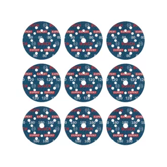   BOSCH EXPERT O780 Folien Klettschleifscheibenset 9-teilig 125 mm Keramikkörnung