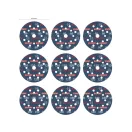 BOSCH EXPERT O780 Folien Klettschleifscheibenset 9-teilig 125 mm Keramikkörnung