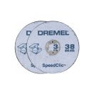 DREMEL EZ SpeedClic Starter-Set (Spanndorn + 2 Stück 38 mm Scheiben)