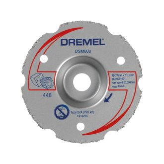   DREMEL DSM600 Schneidescheibe mit Karbidkörnung 77 x 11,1 mm