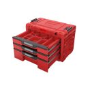 QBRICK SYSTEM PRIME Werkzeugkasten mit 3 Schubladen Red Ultra HD