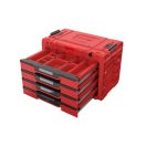 QBRICK SYSTEM PRIME Werkzeugkasten mit 4 Schubladen Red Ultra HD