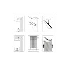 Moskitonetzvorhang für Tür schwarz 4 x 35 x 220 cm