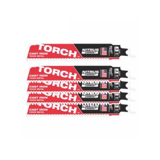   MILWAUKEE Säbelsägeblatt 150x10 mm TORCH™ NITRUS TCT (5 Stück)
