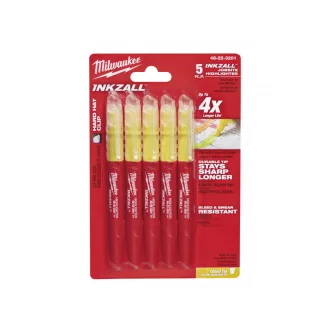 MILWAUKEE INKZALL™ Texthervorhebungsfilz gelb (5 Stück)