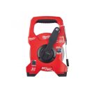 MILWAUKEE Maßband 30 m x 13 mm mit Rahmen-Glasfaserband