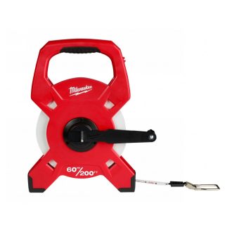 MILWAUKEE Maßband 60 m x 13 mm mit Rahmen-Glasfaserband