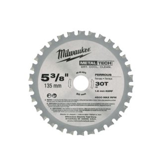 MILWAUKEE Sägeblatt für Metall 135 x 20 x 1,6 mm /30T