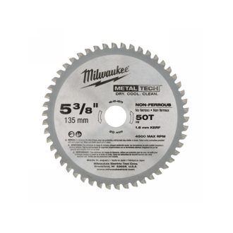 MILWAUKEE Sägeblatt für Aluminium 135 x 20 x 1,6 mm / 50T