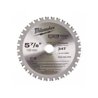 MILWAUKEE Sägeblatt für Metall 150 x 20 x 1,6 mm / 34T