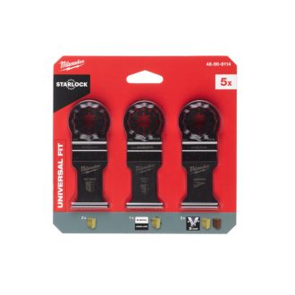   MILWAUKEE Tauchsägeblatt-Set für Holz 5-teilig Multitool Starlock