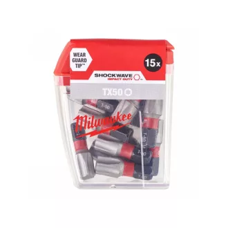 MILWAUKEE Bitspitze Torx TX50 x 25 mm (15 Stück)