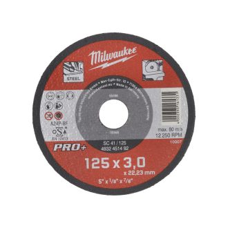   MILWAUKEE Trennscheibe für Metall 125 x 3,0 x 22,2 mm gerade SC41 PRO+