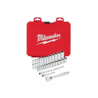 MILWAUKEE Steckschlüsselsatz 28-teilig 1/4" 5-15 mm