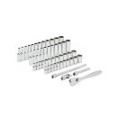 MILWAUKEE Steckschlüsselsatz 50-teilig 1/4 Zoll metrisch und Zoll