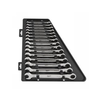   MILWAUKEE Ratschenschlüssel-Set, 15-teilig, 8–22 mm, CrV MAX BITE™