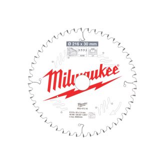   MILWAUKEE Sägeblatt für Holz 216 x 30 x 2,4 mm /48T ATB NEG