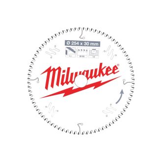   MILWAUKEE Sägeblatt für Aluminium 254 x 30 x 3,0 mm /80T TF NEG