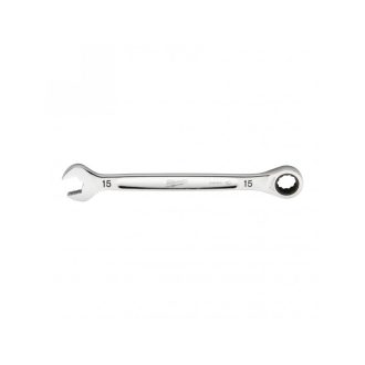   MILWAUKEE Ratschenschlüssel 15 mm / 207,5 mm CrV MAX BITE™