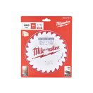 MILWAUKEE Sägeblatt für Holz 165 x 20 x 1,6 mm / 24T ATB
