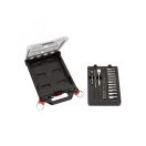 MILWAUKEE Steckschlüsselsatz 28-teilig 1/4" 5-15 mm im PACKOUT schmalen Organizer