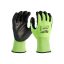 MILWAUKEE Arbeitsschutzhandschuhe schnittfest HI-VIS 4/C - L/9 große Größe (144 Paar/Karton)