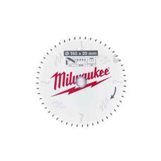   MILWAUKEE Sägeblatt für Aluminium 165 x 20 x 1,6 mm / 52T ATB
