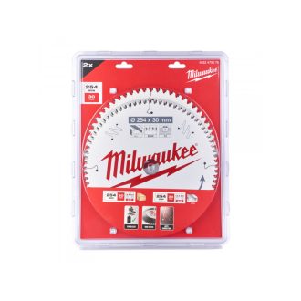   MILWAUKEE Sägeblatt-Set 254 x 30 x 3 mm für Holz / 60T + für Aluminium 80T