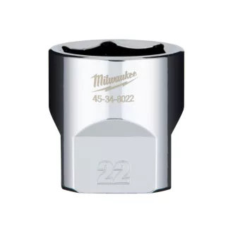 MILWAUKEE Steckschlüssel 3/8" 22 mm