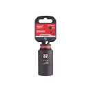 MILWAUKEE Maschinenlanger Steckschlüssel 3/8" 22 mm CrMo