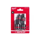 MILWAUKEE Maschinensteckschlüssel-Adaptersatz 4-teilig CrMo