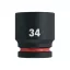 MILWAUKEE Maschinensteckschlüssel 3/4" 34 mm CrMo