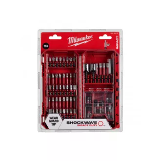   MILWAUKEE Schraubendreher-Bit-Set 75-teilig Shockwave XL BOX (TX)