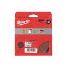 MILWAUKEE Klett-Schleifpad STD 125 mm / P120 8 Löcher (10 Stück)