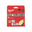 MILWAUKEE Klett-Schleifpad HP 125 mm / P120 8 Löcher (10 Stück)