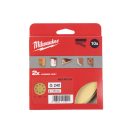 MILWAUKEE Klett-Schleifpad HP 125 mm / P240 8 Löcher (10 Stück)