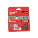 MILWAUKEE Klett-Schleifnetz PG 125 mm / P80 (10 Stück)