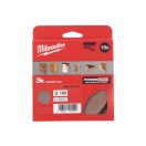 MILWAUKEE Klett-Schleifnetz PG 125 mm / P180 (10 Stück)