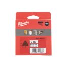 MILWAUKEE Klett-Delta-Schleifpad STD 93 x 93 mm / P80 6 Löcher (10 Stück)