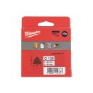 MILWAUKEE Klett-Delta-Schleifplatte STD 93 x 93 mm / P120 6 Löcher (10 Stück)