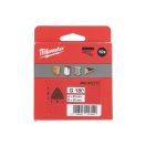 MILWAUKEE Klett-Delta-Schleifpad STD 93 x 93 mm / P180 6 Löcher (10 Stück)
