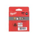 MILWAUKEE Klett-Delta-Schleifpad STD 93 x 93 mm / P240 6 Löcher (10 Stück)
