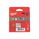 MILWAUKEE Klett-Delta-Schleifplatte HP 93 x 93 mm / P180 6 Löcher (10 Stück)