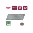 MILWAUKEE Abschlussnägel, kopflos, verzinkt 16G 20° SC1 - 1,35 x 64 mm (2000 Stück)