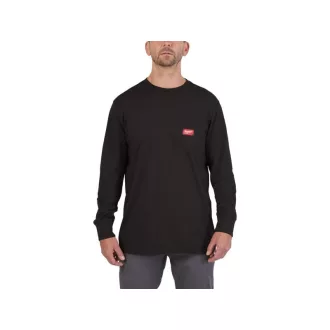 MILWAUKEE Langarm-T-Shirt mit Tasche Schwarz WTLSBLII S