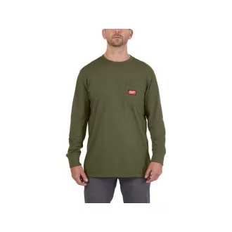 MILWAUKEE Langarm-Taschen-T-Shirt Grün WTLSGRNII XXL