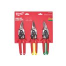 MILWAUKEE Blechschere-Set 3-teilig 260 mm (rechts, links, gerade)
