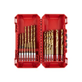   MILWAUKEE Spiralbohrer Set mit Bit-Aufnahme, 19-teilig, 2-10 mm HSS-G TiN