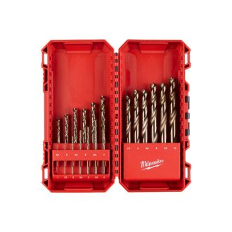   MILWAUKEE Spiralbohrer-Set, 19-teilig, 1-10 mm HSS-G CO DIN 338