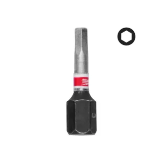 MILWAUKEE Bitspitze HEX 3 x 25 mm Shockwave (3 Stück)
